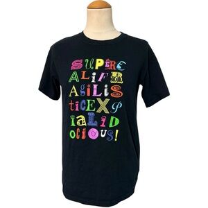 Disney Mary Poppins Graphic Shirt Black Small